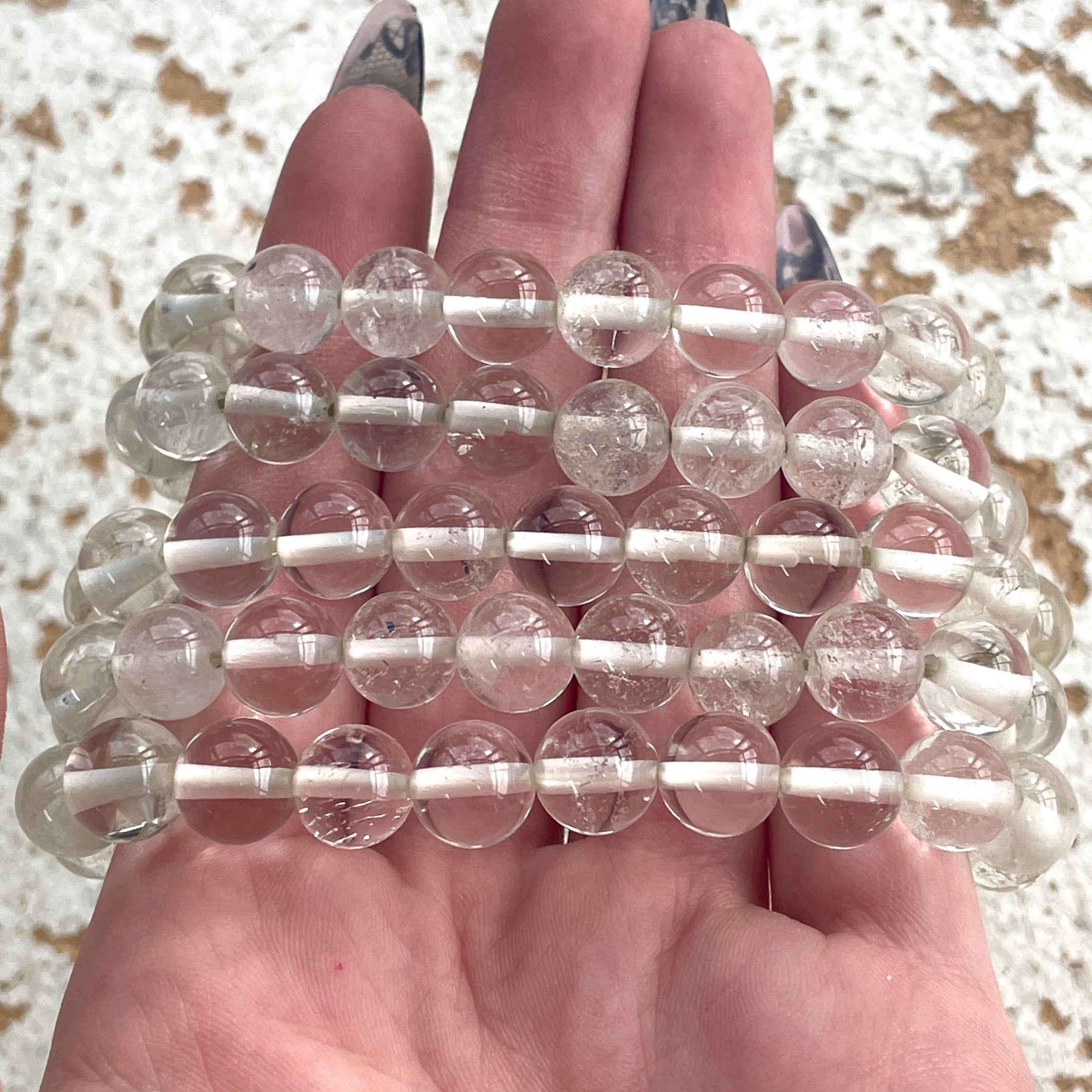Clear Quartz Beads Bracelet - 9mm Clear Quartz Beads Bracelet - 9mm